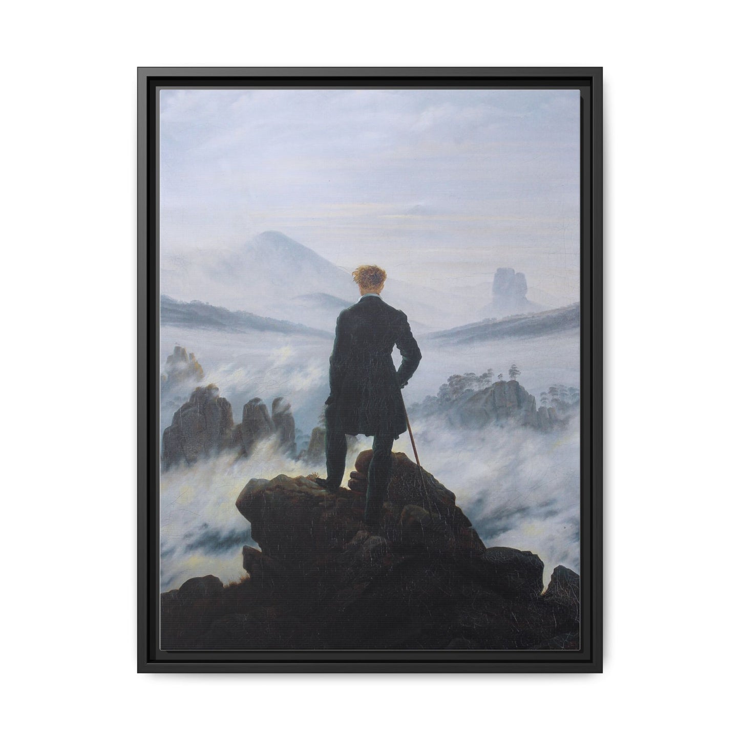 Wanderer Above the Sea of Fog | Caspar David Friedrich - Framed -