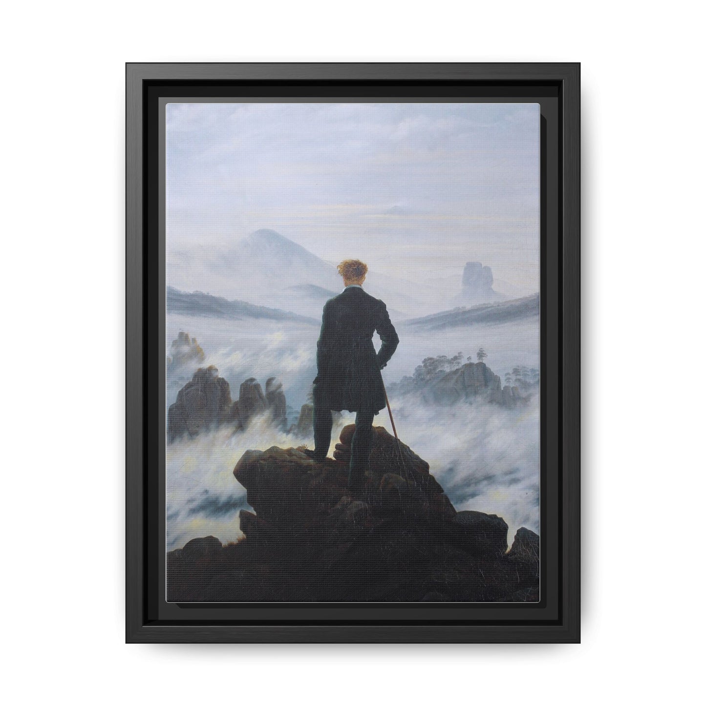 Wanderer Above the Sea of Fog | Caspar David Friedrich - Framed -