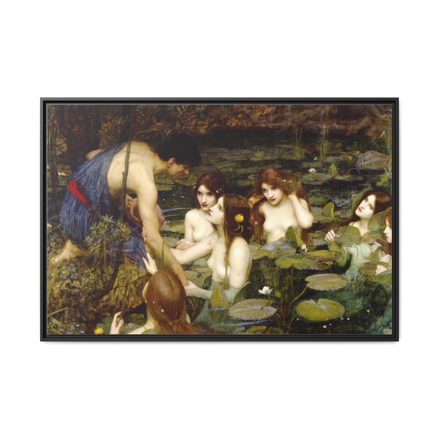 Hylas and the Nymphs | John William Waterhouse - Framed -