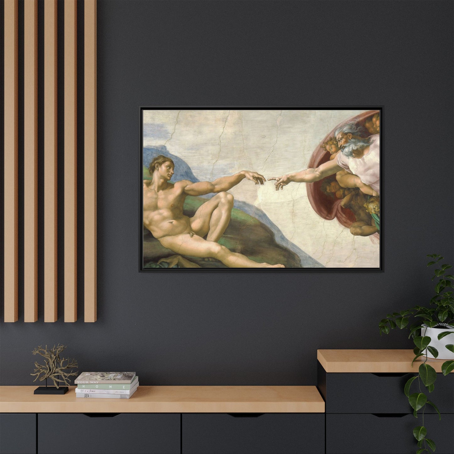 The Creation of Adam | Michelangelo - Framed -