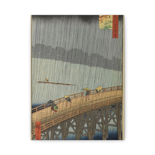 Sudden Shower over Shin-Ōhashi bridge and Atake | Hiroshige - Canvas -