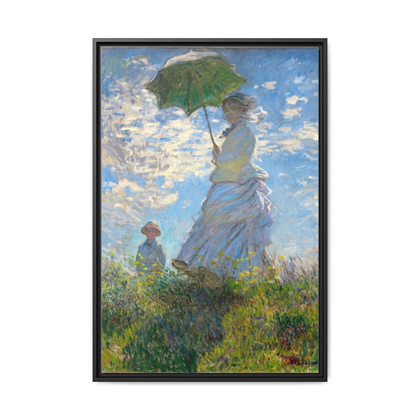 Woman with a Parasol | Claude Monet - Framed -