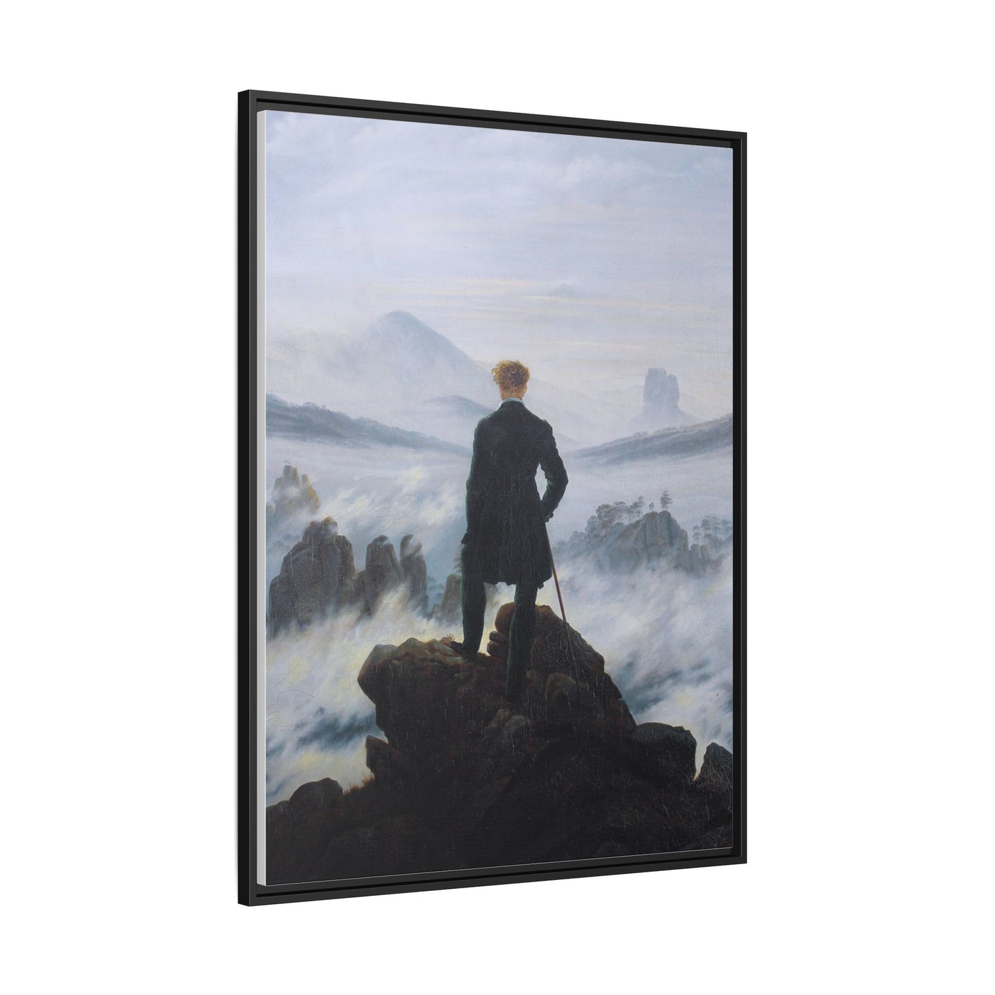 Wanderer Above the Sea of Fog | Caspar David Friedrich - Framed -