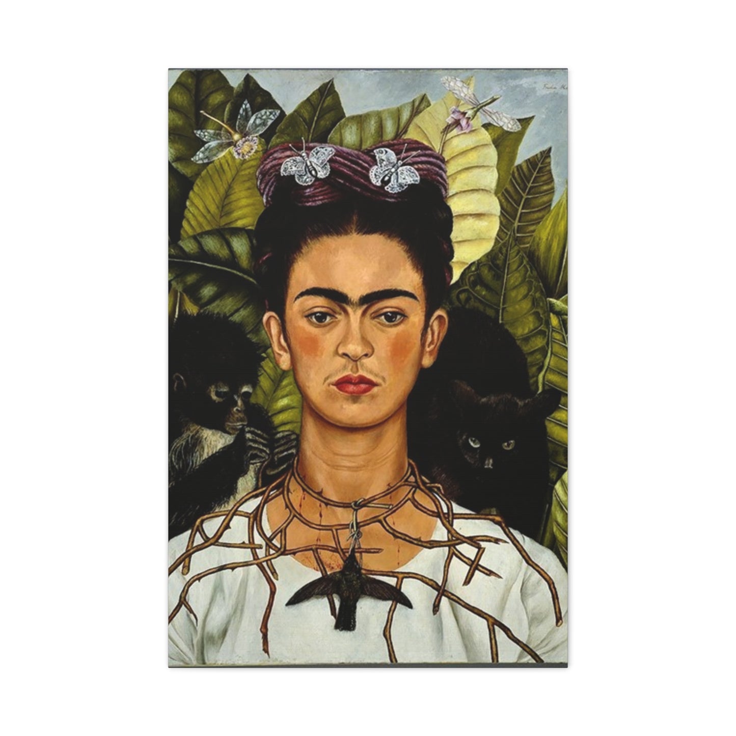 Self-Portrait with Thorn Necklace and Hummingbird | Frida Kahlo - Canvas -