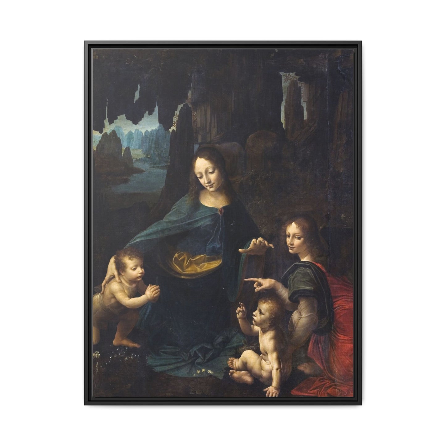 Virgin of the Rocks | Leonardo da Vinci - Framed -