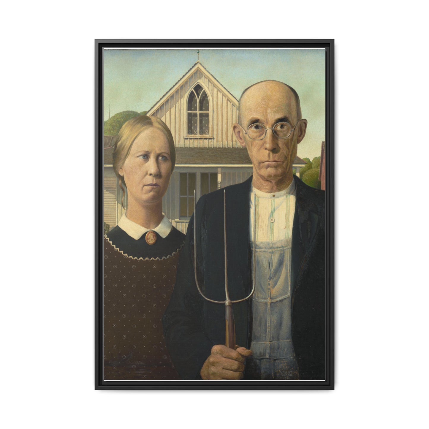 American Gothic | Grant Wood - Framed -