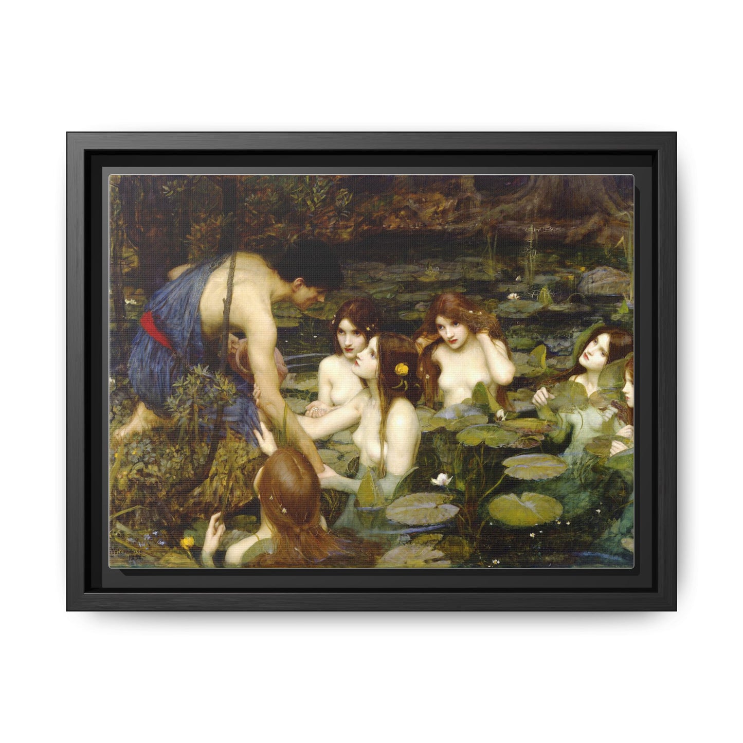 Hylas and the Nymphs | John William Waterhouse - Framed -