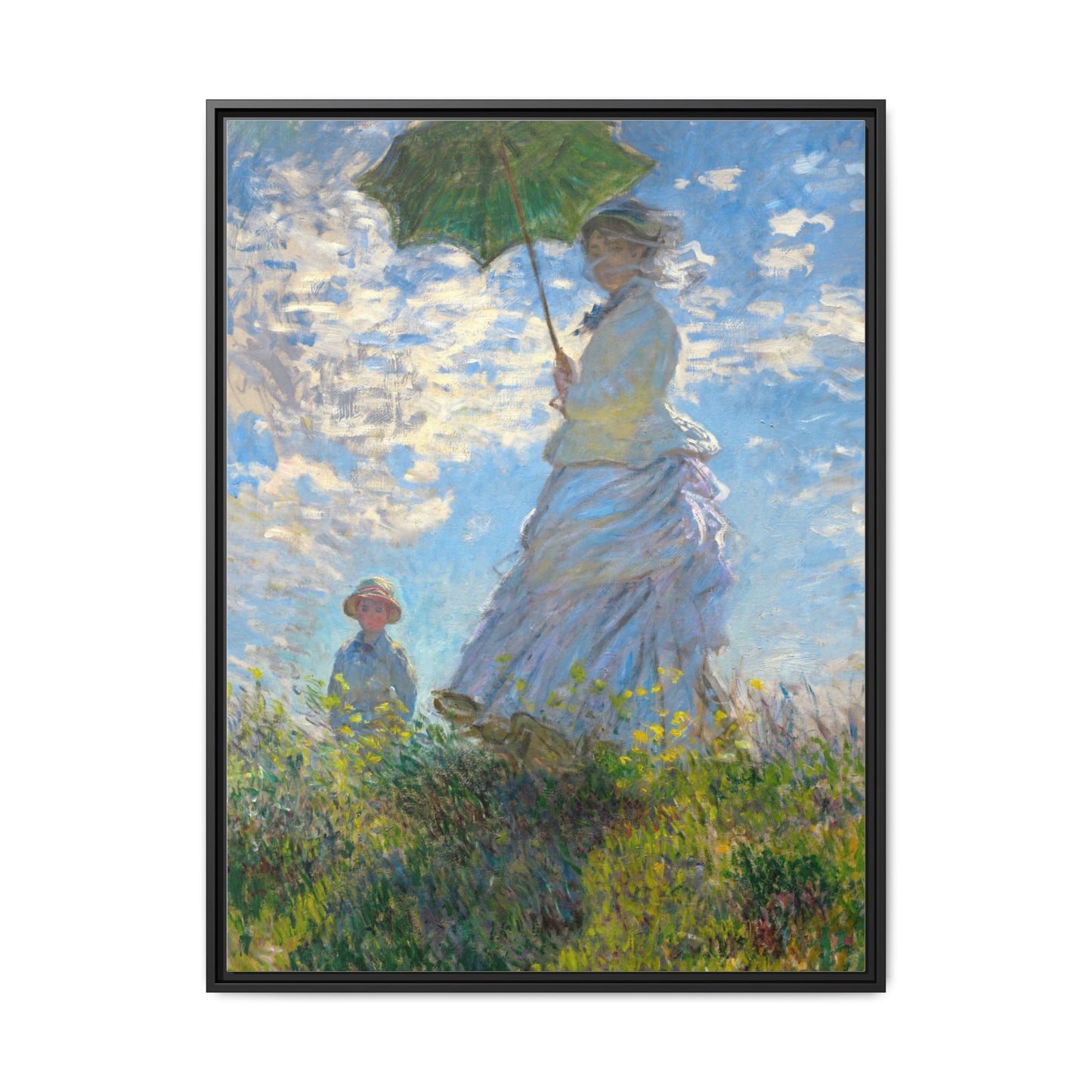 Woman with a Parasol | Claude Monet - Framed -