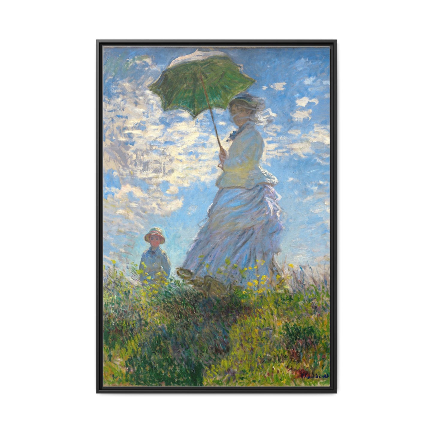 Woman with a Parasol | Claude Monet - Framed -