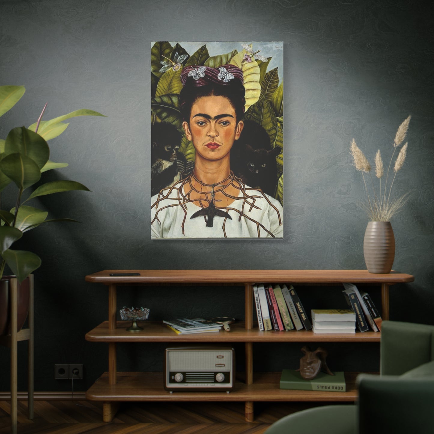 Self-Portrait with Thorn Necklace and Hummingbird | Frida Kahlo - Canvas -