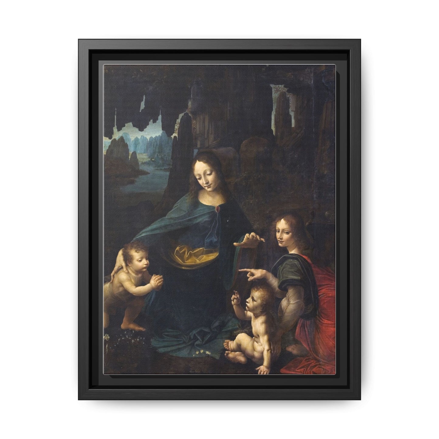 Virgin of the Rocks | Leonardo da Vinci - Framed -