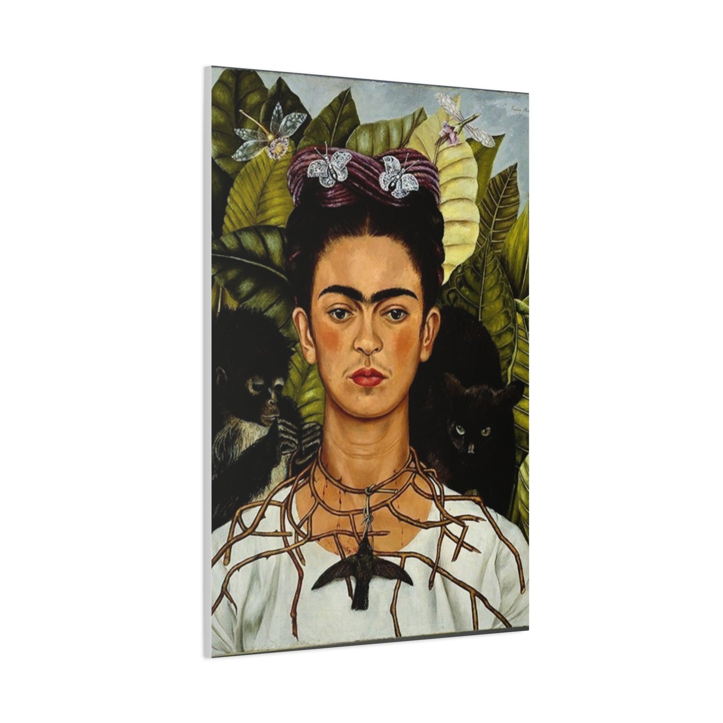 Self-Portrait with Thorn Necklace and Hummingbird | Frida Kahlo - Canvas -