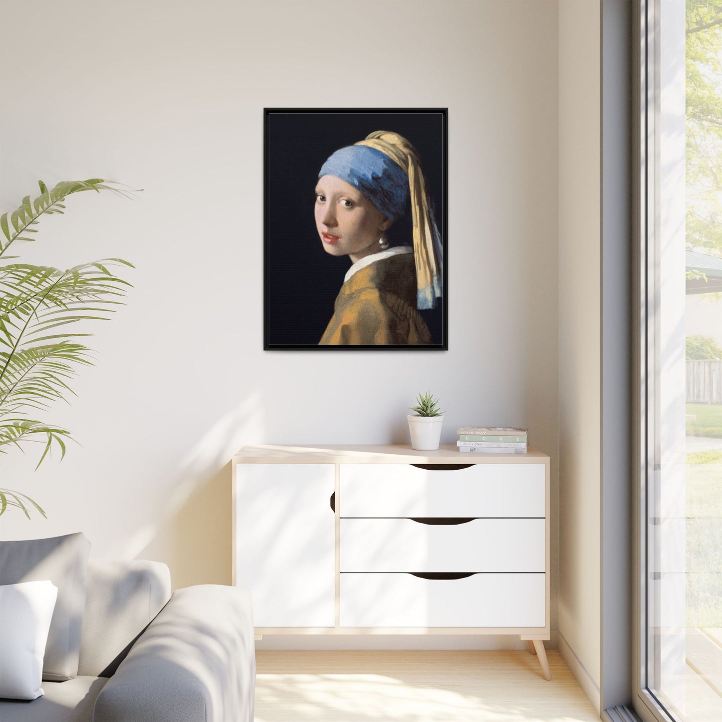 Girl with a Pearl Earring | Johannes Vermeer - Framed -