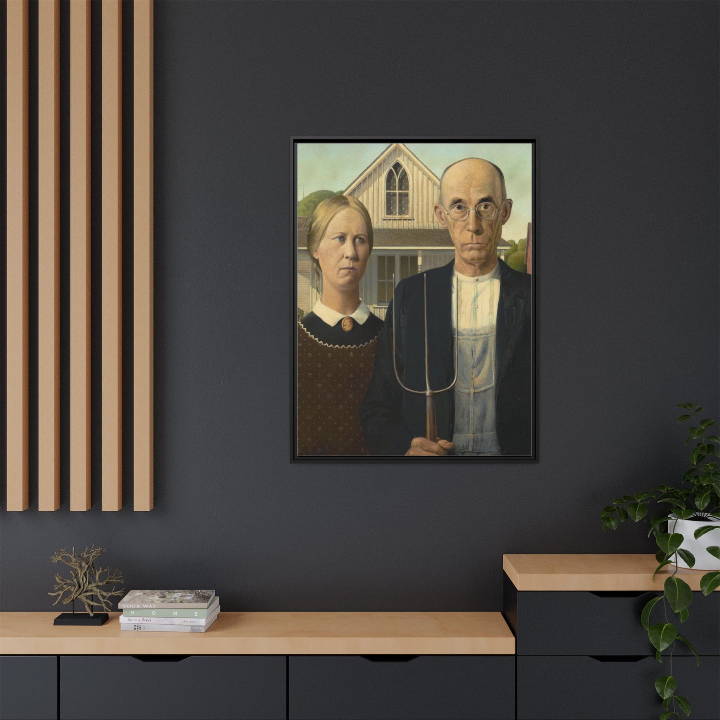 American Gothic | Grant Wood - Framed -