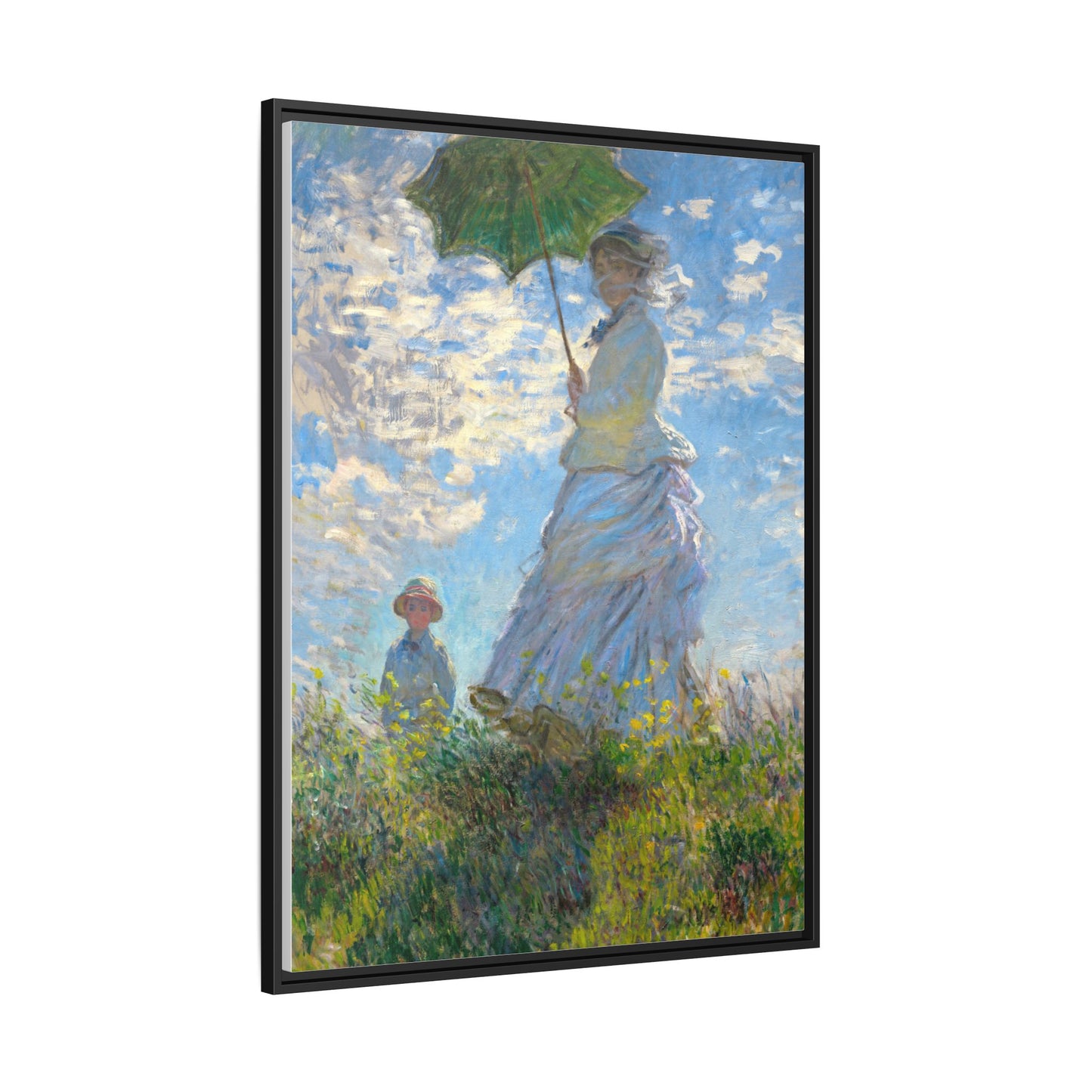 Woman with a Parasol | Claude Monet - Framed -