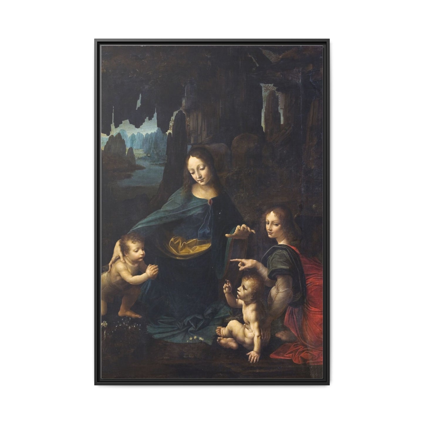 Virgin of the Rocks | Leonardo da Vinci - Framed -