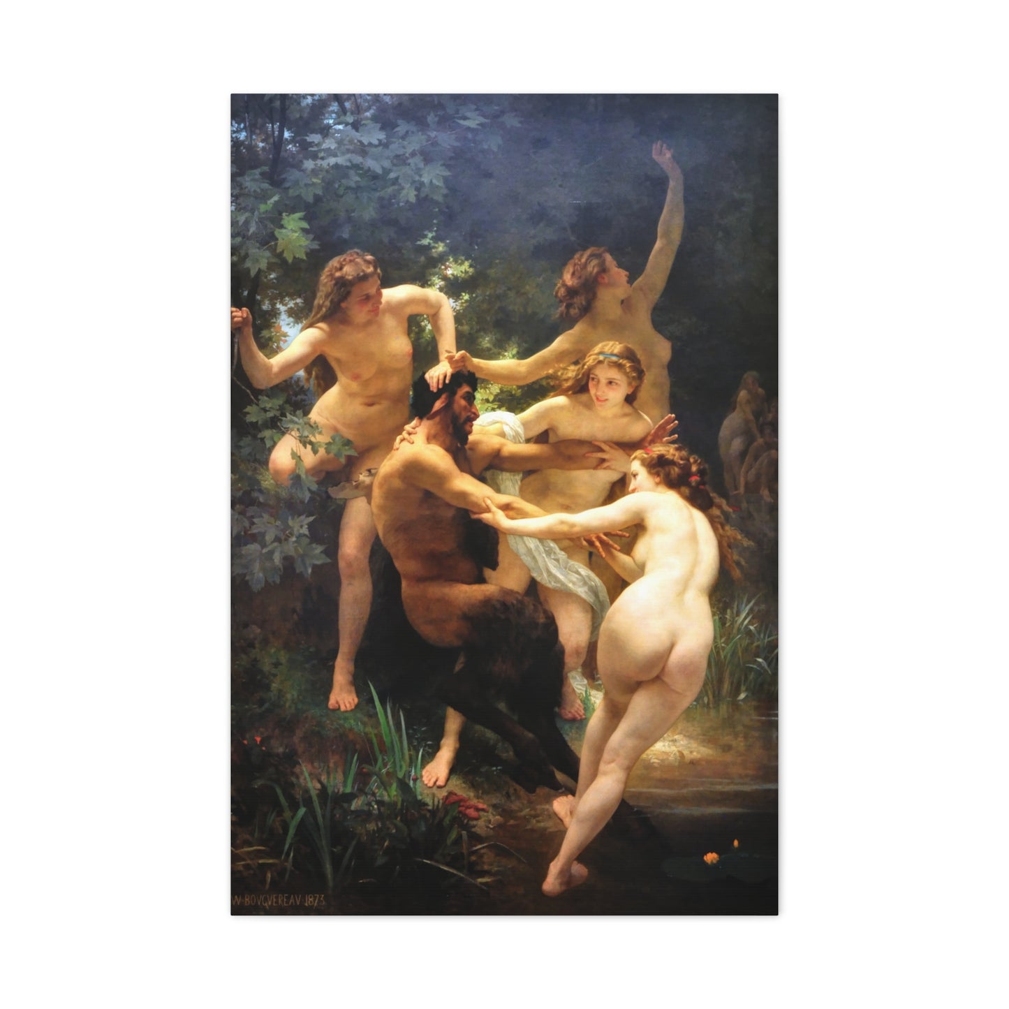 Nymphs and Satyr | William-Adolphe Bouguereau - Canvas -