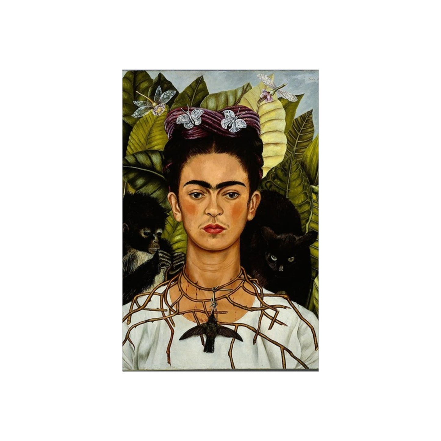 Self-Portrait with Thorn Necklace and Hummingbird | Frida Kahlo - Giclée -